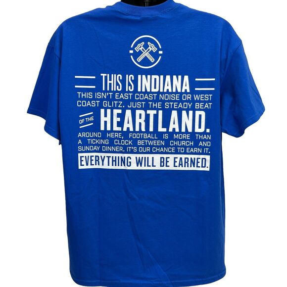 Indianapolis Colts Indiana Heartland T Shirt Mens XL X-Large NFL Football Blue - Picture 3 of 10